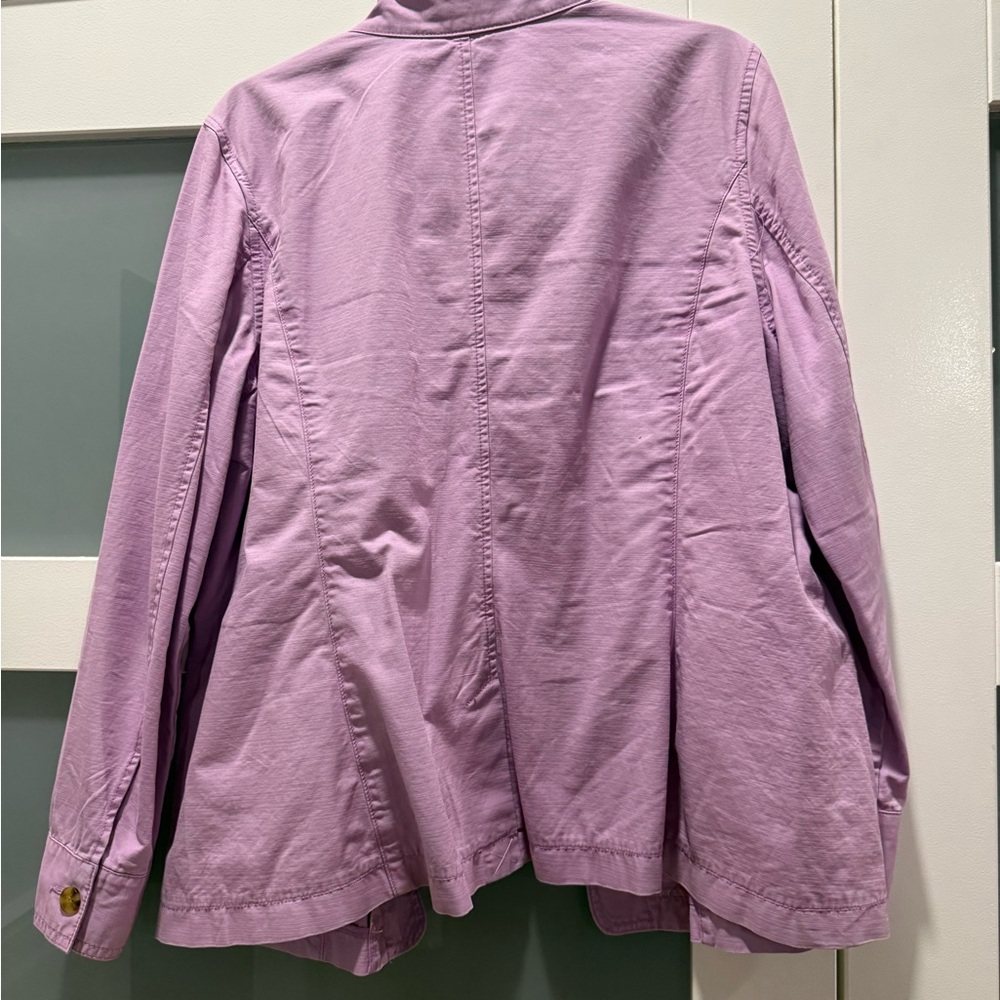 Women's Talbots Purple Utility Military Style Jacket - Picture 10 of 10